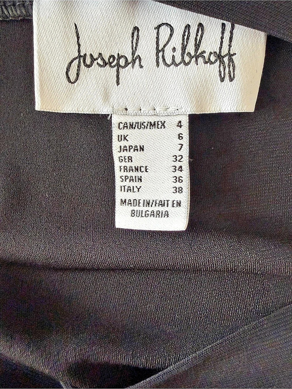 Joseph Ribkoff Asymmetrical Black Long Sleeve Size Medium